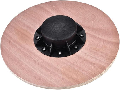 Anti Slip Wooden Wobble Balance Board Fitness Training Rehabilitation Exercise Equipment for Home Gym Office Use Sturdy Wood Plastic Base 39.5cm Diameter 150kg Max Load