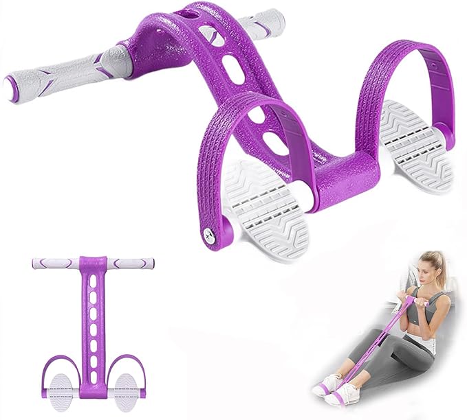 Pedal Resistance Band, Multifunction Tension Rope Workout Equipment, Sit-up Exercise at Home Gym Natural Latex Tension Rope Fitness Equipment, for Abdomen/Arm/Leg Stretching Slimming Training