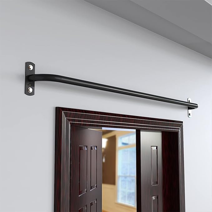 Wall-Mounted Fitness Horizontal Bar, Pull-up Bar for Strength Training, Suitable for Home Indoor and Outdoor Perforation Installation, Load 300kg (Steel 120cm)