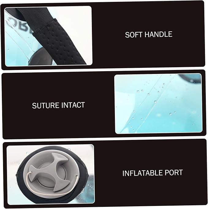 Water Bag Training Baseball Clear Weighted Inflatable Water Fitness Ball Aqua Punching Bag Adjustable with Handle for Core and Balance Training Punching The Air Aqua