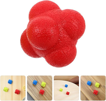 6pcs Hexagonal Reaction Balls Reflex Training Balls for Hand Eye Coordination and Reaction Speed Improvement, 5.5cm Set for Sports Training and Agility Exercises