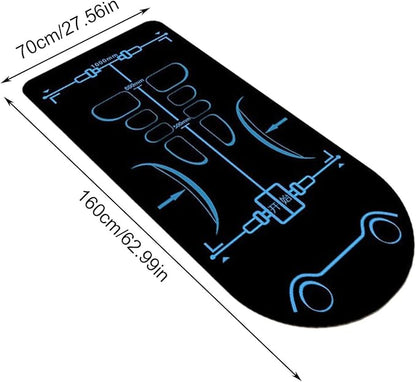 Exercise Equipment Mat - Extra Long Yoga Mat Non-Slip 5.25x2.3ft | Men And Women Exercising Mat, Sound Insulation Knee Joint Protector Pad For Ab Roller Wheel And Workout Accessories