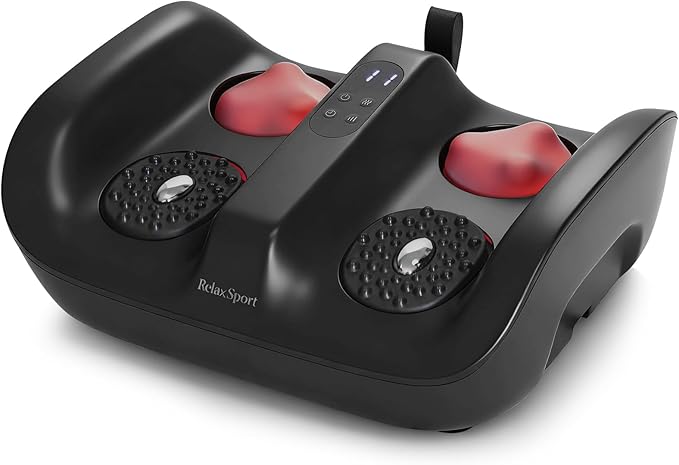 Shiatsu Foot Massager Machine with Heat, Ankles and Calves Massager, Deep Kneading + Rapid Vibration Dual Therapy, Pain Relief, Gifts for Women & Men