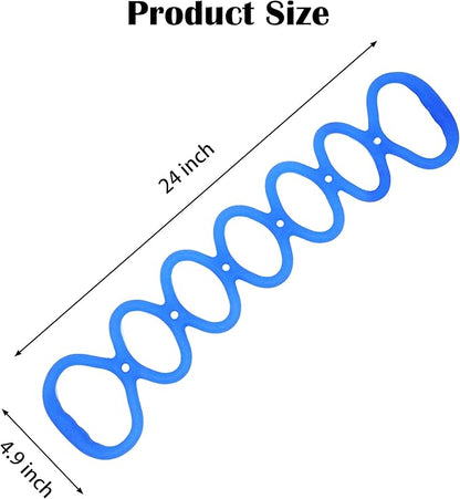 7 Ring Adjustable Loop Resistance Bands for Working Out Walk at Home，Workout Bands Exercise Stretch Band for Women&Men Fitness, Yoga, Pilates-Non-Slip, Durable Rubber, Home/Gym Use