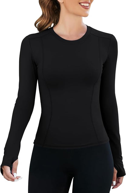 Loovoo Women Workout Shirts 1/2/3 Pack Athletic Compression Tee Dry Fit Yoga Gym Basic Tops