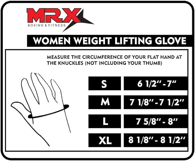 MRX BOXING & FITNESS Weight Lifting/Exercise Grip Gloves for Women, Great for Workouts, Weight Training and More, Pro Series