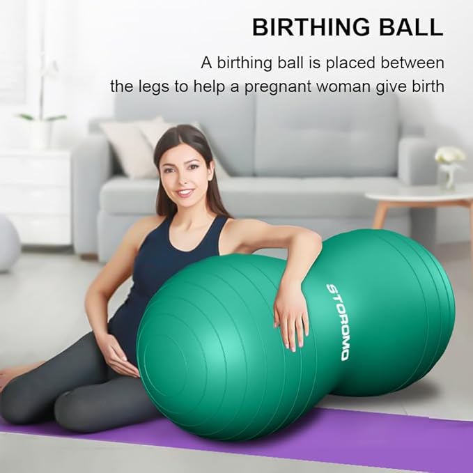 Anti-Burst Peanut Ball,Kids Active Wiggle Seat,for Labor, Therapy, Kids with ADHD – Eco-Friendly Birth Ball for Pregnancy, Physical Therapy & Exercise– with Pump