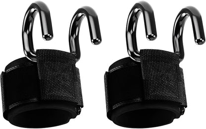 Weightlifting Hooks with Enhanced Grip, Metal Hooks and Thickened Wrist Support, Fitness Training Hooks for Barbell, Dumbbell, Pull-Up Bar, 7.9 X 5.9 X 2.4 in