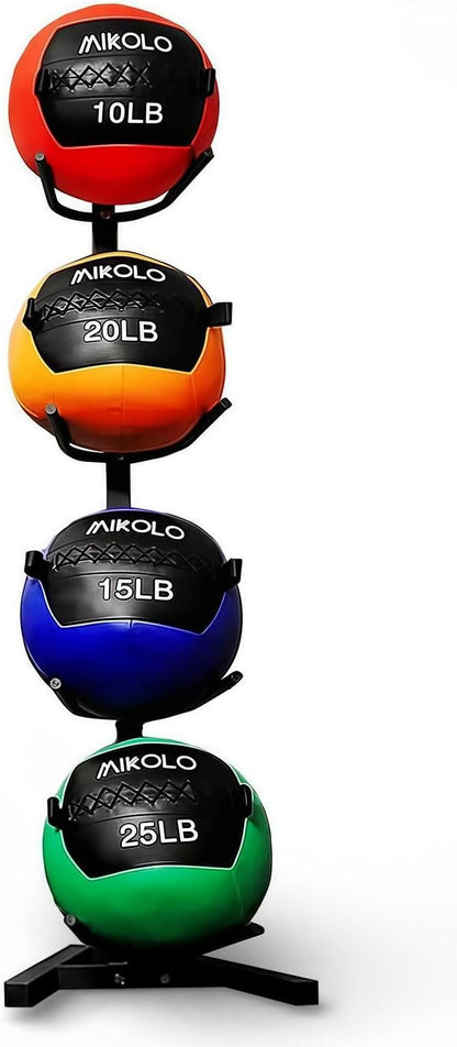 Mikolo Medicine Ball, Wall Ball,Soft Medicine Ball Set,Slam Ball for Core Training, Strength Workouts -Multi-Weight 10lbs 20lbs Exercise Balls for Home Gym, Functional Fitness (10/15/20/25LB)
