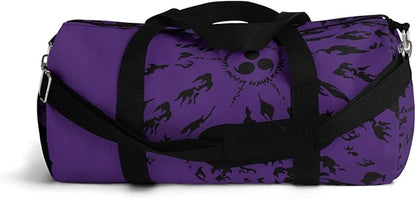 Anime Gym Bag for Women Men - Large Capacity Waterproof Workout Fitness Travel Sports Bags Fashion Street Camping ExpandaCLe Carry On Duffle Bag For Couple (Purple Cursed Mark) PTY