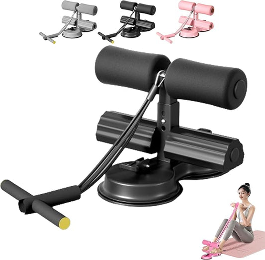 Ab Training Auxiliary Device - Multi-functional Adjustable Ab Trainer 3-Level Sit-Up Assistant with Dual Suction Cups, Ergonomic Low-Impact Core Strengthener for Home/Gym