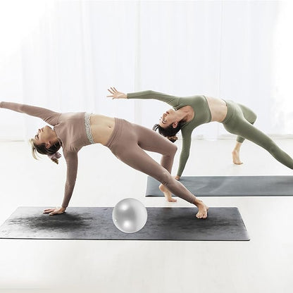 2pcs Mini Pilates Ball 25cm – Thickened Anti-Burst Small Exercise Stability Ball for Core Strength, Balance Training, and Home Yoga Workout