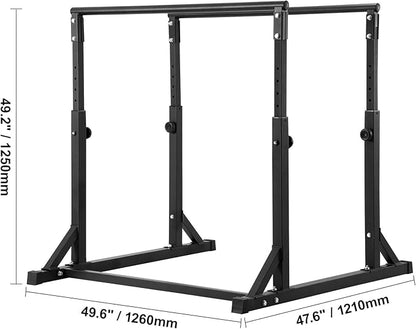 Happybuy Dip Bar, 800 Pounds Capacity, Heavy-Duty Adjustable Dip Stand Station for Fitness, Workout Dip Bar Stabilizer for Home Gym, Parallel Bars for Strength Training