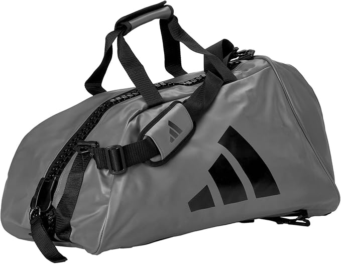 adidas Combat Sports 2-in-1 Training Sports Equipment Duffel Bag - Grey Black - Medium