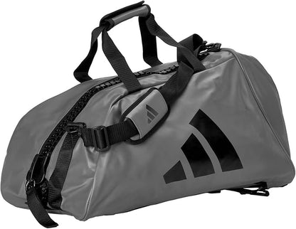 adidas Combat Sports 2-in-1 Training Sports Equipment Duffel Bag - Grey Black - Medium