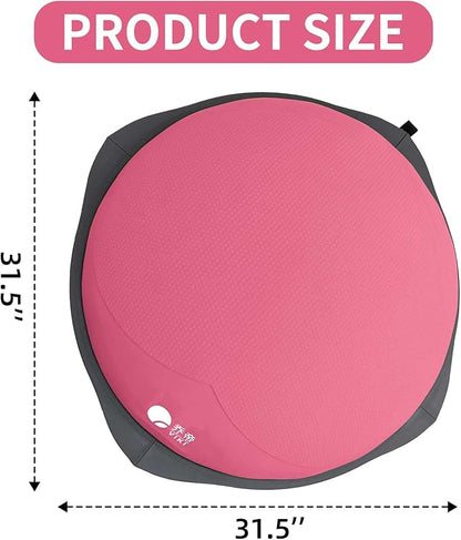 workout equipment for home，boso balancing ball，half ball balance trainer，core training equipment， 31.5inch Yoga Exercise Ball for Home Gym Core Training Anti-Skid Surface (Pink Heart-31.5'')