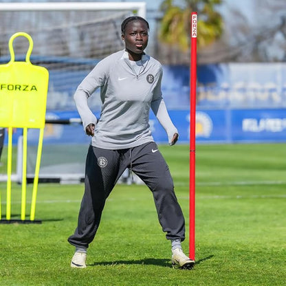 FORZA Slalom Agility Poles | Improve Endurance, Speed & Footwork | Color, Size & Rubber Base Options Available [8 Pack]