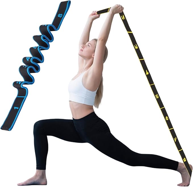 Resistance Bands for Working Out, 8-Levels Elastic Adjustable Exercise Band for Women and Men,Body Stretching,Yoga,Pilates,Booty Legs,Stretch Bands for Fitness,Training,Physical Therapy,Gym