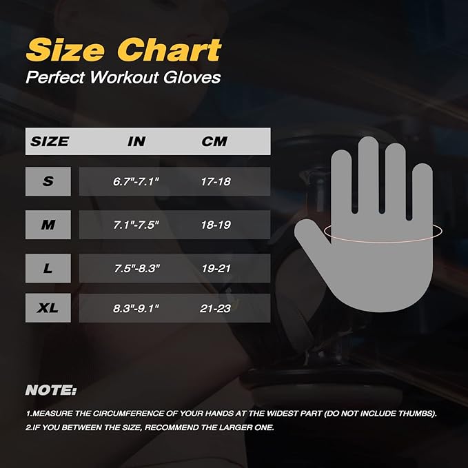 Workout Gloves with Wrist Wrap Support for Men & Women, Weight Lifting Gloves Anti-Slip Padded Palm Fingerless Exercise Glove for Powerlifting, Gym, Training
