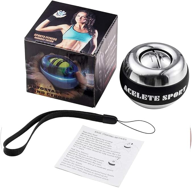 Gyro Ball Wrist Exerciser Gyroscope Ball Forearm Strengthener for Stronger Wrist Bones and Muscle