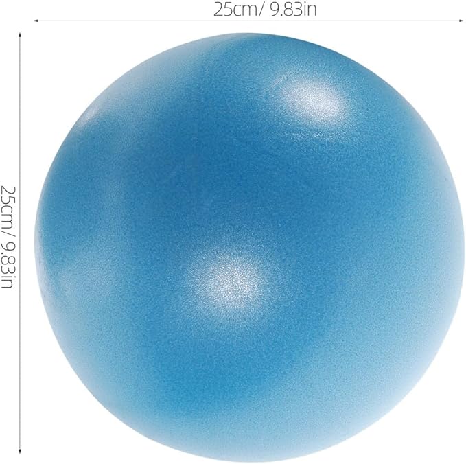2pcs Small Pilates Exercise Balls 10-inch Non-Burst Yoga Balls for Core Training, Physical Therapy, Balance Workouts at Home Gym, Blue