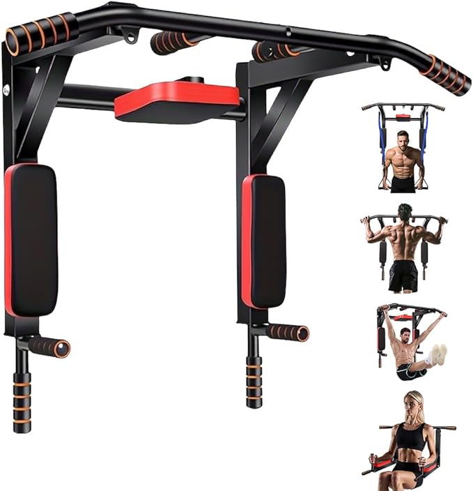 Multifunctional Wall-Mounted Pull-Up Bar – Indoor Horizontal Bar for Home Gym, Chin-Up, Punching Bag, and Exercise Equipment – (require drill holes for installation)