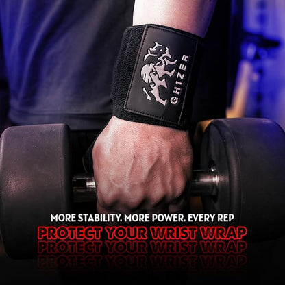 Wrist Straps for Weightlifting 18" – Gym Wrist Support for Men & Women, Elasticated Padded Wraps MMA, Kickboxing, Boxing & Powerlifting – Wrist Wraps for Pain, Lifting, Bench Press