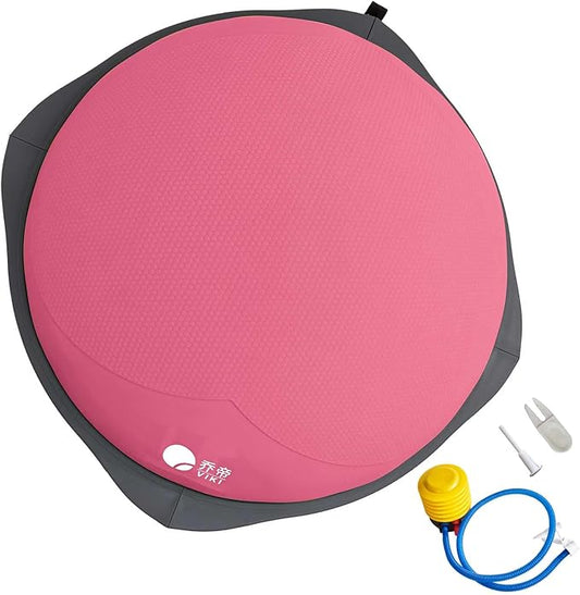 workout equipment for home，boso balancing ball，half ball balance trainer，core training equipment， 31.5inch Yoga Exercise Ball for Home Gym Core Training Anti-Skid Surface (Pink Heart-31.5'')