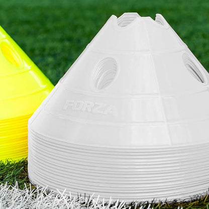FORZA Soccer SuperCone Training Marker Domes [20 Pack] | Jumbo 5.5in Cones for Speed & Agility Training | Heavy-Duty Weatherproof PVC Options