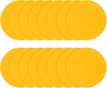 Poly Spots 4" or 9" Flat Cones Spot Markers for Gym/PE Training, Dance, 12/18/24 Pcs Non-Slip Rubber Floor Dots Flat Disc Markers for Soccer Basketball Sports Agility Drills, Classroom Activities
