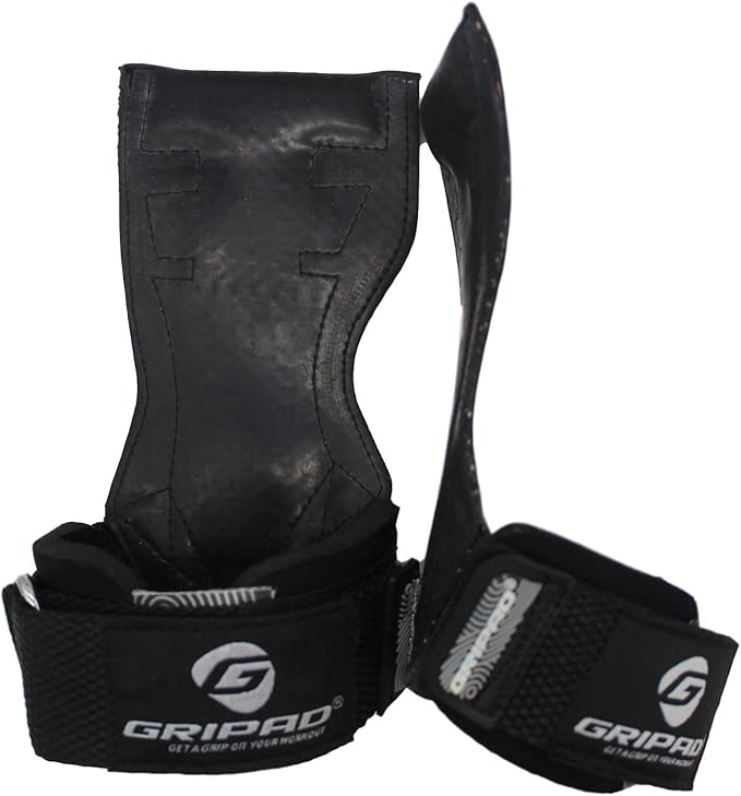 Gripad PRO Weight Lifting Gloves | Heavy Duty Straps | Alternative Power Lifting Hooks | Best for Deadlifts | Adjustable Neoprene Padded Wrist Wraps Support Bodybuilding