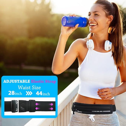 Slim Running Belt for Women Men,Runners Fanny Pack Phone Holder,Running Pouch Waist bag for Workout Jogging,Money Belt Running Gear Accessories