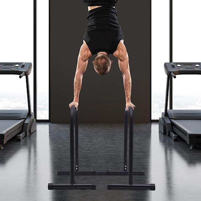 440lbs Adjustable Dip Bar, Heavy Duty Calisthenics Dip Station with Adjustable Parallel Dip Bars, Home Dip Stand Body Press Bar Parallel Bars Dip Equipment for Calisthenics, Strength Training
