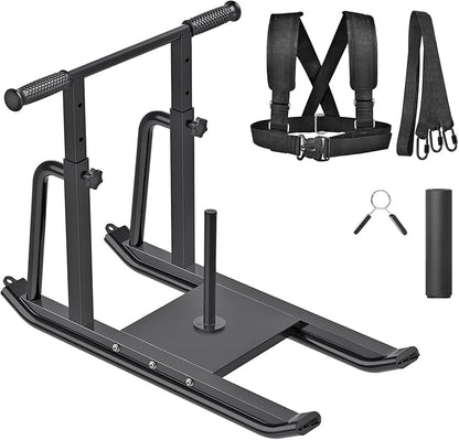 Kipika Weight Sled, Workout Sled, Fitness Strength Training Sled, Speed Training Sled for Athletic Exercise, Speed Improvement, Easily Through Obstacles, Suitable for 1" & 2" Weight Plate