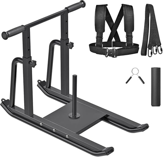 Kipika Weight Sled, Workout Sled, Fitness Strength Training Sled, Speed Training Sled for Athletic Exercise, Speed Improvement, Easily Through Obstacles, Suitable for 1" & 2" Weight Plate
