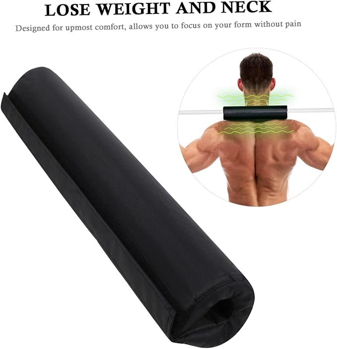 2pcs Thick Barbell Pad Squat Bar Cushion with High Density Neck and Shoulder Protection for Weightlifting Squats Lunges Hip Thrusts Slip Grip Covers