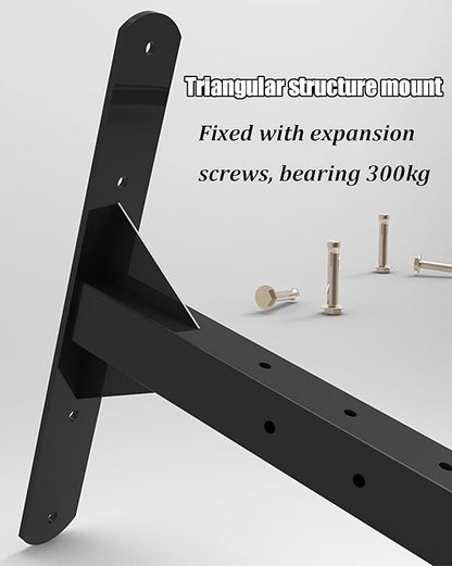 Pull Up Bar Wall-Mounted Pull-Up Bar, Home Gym Fitness Equipment, Adjustable Height Horizontal Bar (98X42Cm)