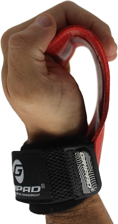 Gripad PRO Weight Lifting Gloves | Heavy Duty Straps | Alternative Power Lifting Hooks | Best for Deadlifts | Adjustable Neoprene Padded Wrist Wraps Support Bodybuilding