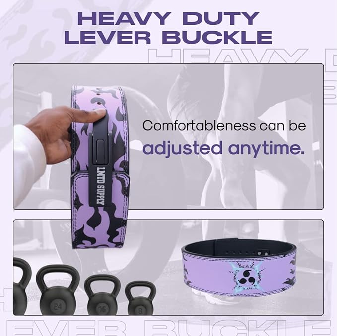Anime Lever Belt, Weight Lifting Belt, Heavy Duty Powerlifting Weightlifting Gym Belt for Deadlifts Squats Back Support