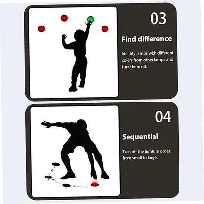 4Pcs/Set Reactions Training Lights, 4 Modes Speed Reactions Lights Training with USB Charging for Fitness, Basketball, Football, Ornaments de Jardin
