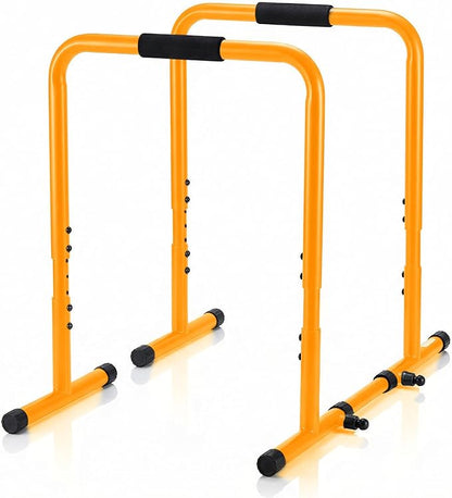 NEWBULIG Dip Bar Station, Adjustable Pull Up Bar for Doorway with Soft High-Density Foam Handles, Heavy Duty Dip Stands for Home, Gym, Patio, Office