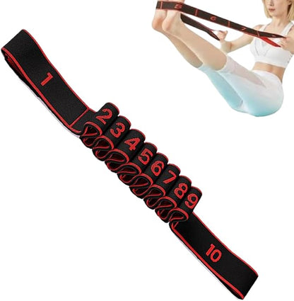 Workout Bands Set, Adjustable Training Equipment, 150x15cm Leg Stretch Yoga Bands for Adults, Latex Fitness Accessory, Exercise Gear with Multi-Level Tension, Full Body Legs Mobility