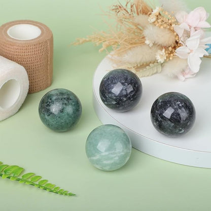 IMIKEYA Marble Baoding Balls Hand Massage Tool, Stone Exercise Balls for Hand Therapy, Yoga Stress Relief, Assorted Colors, 2 Sets (4 Balls)