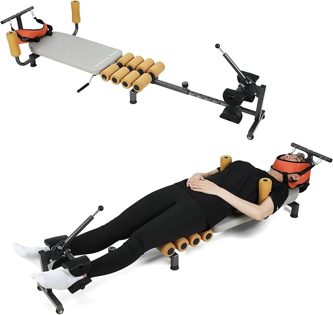Ab Workout Bench, Adjustable Ab Crunch Machine for Home Gym - Multi-Functional Foldable Sit Up Bench with Preacher Curl Pad & Resistance Bands, Heavy-Duty Exercise Equipment for Arm/Back