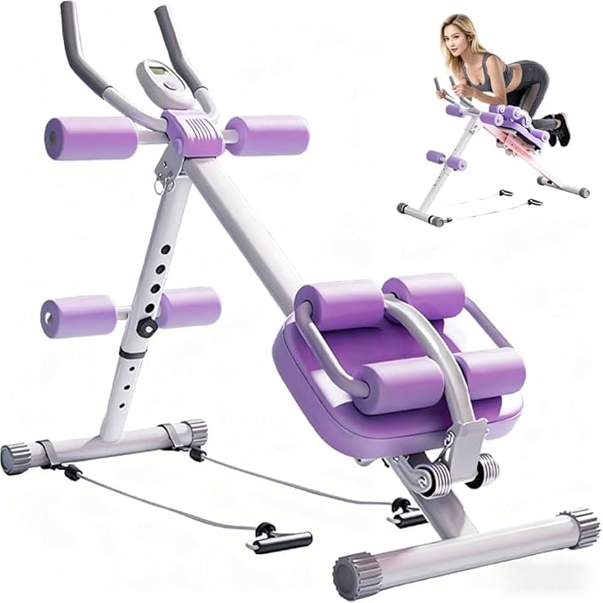 Ab Workout Equipment,6 in 1 Workout Equipment,Home Gym Equipment,Fitness equipment, Foldable, Knee Protection, Pulling the rope,WorkoutFor Stomach Workout,For Women/Men(350LB)