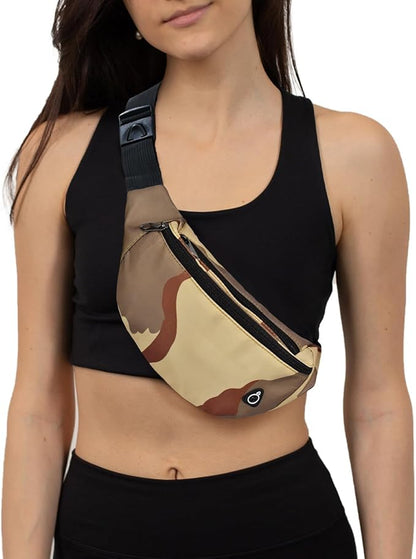 Fanny Pack for Men Women, Waterproof Sports Waist Bag Pack, Belt Bag for Travel Hiking Running