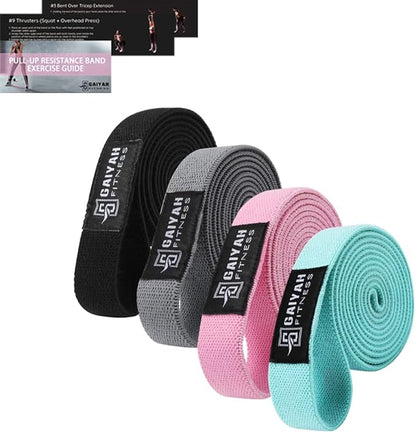 Long Resistance Bands for Working Out Women, Fabric Resistance Band, Stretch Bands for Exercise Bands Resistance Bands Set for Physical Therapy, Elastic Bands for Exercise