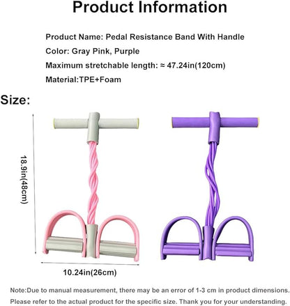 21 Fitness Resistance Bands - 6-Tube Pedal Design for Full-Body Strength Training | Ideal for Home & On-The-Go Workouts