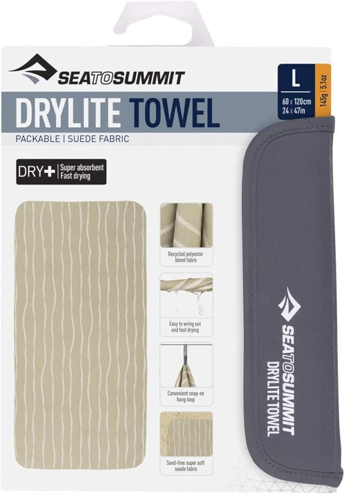 Sea to Summit Drylite Towel, Lightweight Camping and Travel Towel