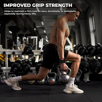 Weight Lifting Grips with Wrist Straps - Non Slip Lifting Straps for Weightlifting, Deadlifting, Powerlifting and Pull Ups, Padded Weight Lifting Gloves with Deadlift Straps for Women and Men